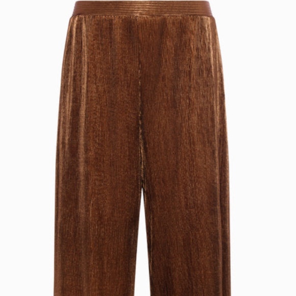 FRENCH CONNECTION TAINA METALLIC PLEATED JERSEY CULOTTES - Picture 2 of 11